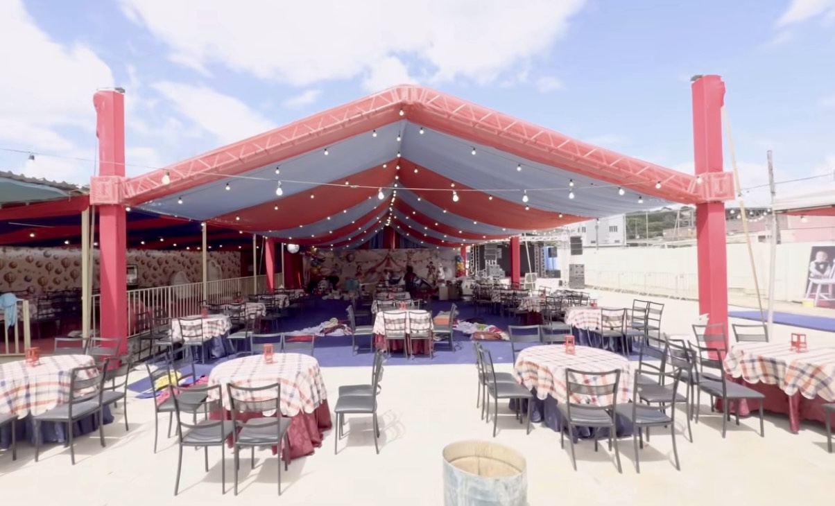 Tenda decorada para aniversário